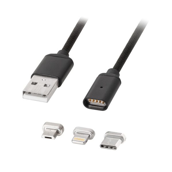 Cablu USB Magnetic Micro Usb Lightning 1m K&M