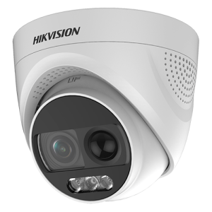 Camera ColorVU AnalogHD 2MP cu PIR si alarma incorporata, lentila 2.8mm, lumina alba 20 m - HIKVISION DS-2CE72DFT-PIRXOF28