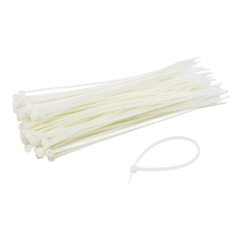 Coliere de plastic 150x3.6 mm, ALB, 100 buc PKB-150I