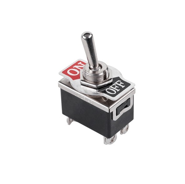 Intrerupator Basculant Dublu On-Off 15A Metalic - imagine 2