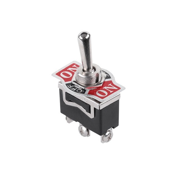 Intrerupator Basculant On-Off-On 15A 3P Metalic - imagine 2