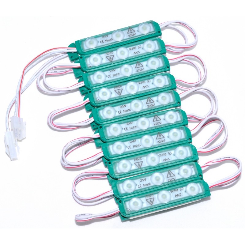 Modul Led 3 SMD 2W Verde 220V Set 20 Bucati