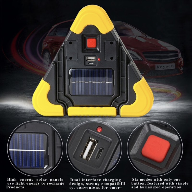 Triunghi Auto Lampa de Avertizare cu Led Cob - imagine 6