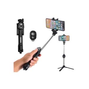 Selfie Stick cu Trepied Telecomanda Bluetooth Rotire 270 grade