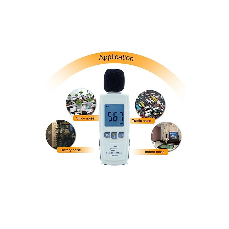 Aparat de Masurat Nivelul Sunetului Decibelmetru Benetech RO1352 - imagine 7