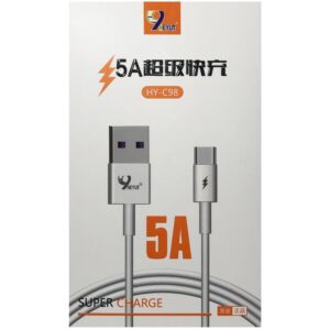 Cablu Micro Usb 5A Fast Charging Alb HYC97