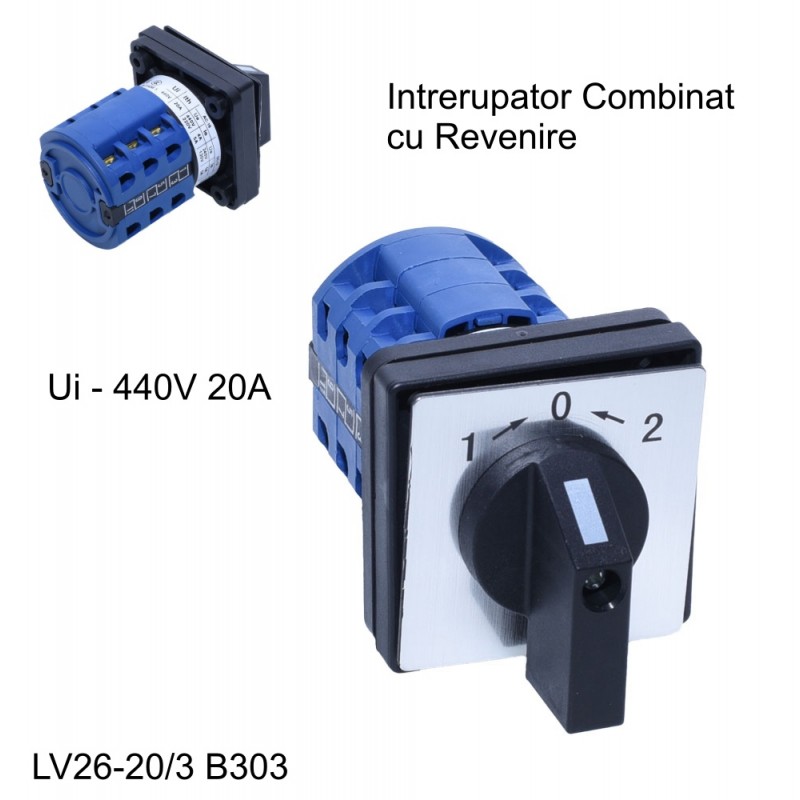 Comutator Rotativ 3 Came 1-0-2 20A B303 cu Revenire - imagine 5