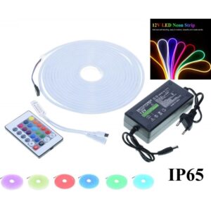Kit Banda Led RGB 12V Lumina Neon Flexibil 5m
